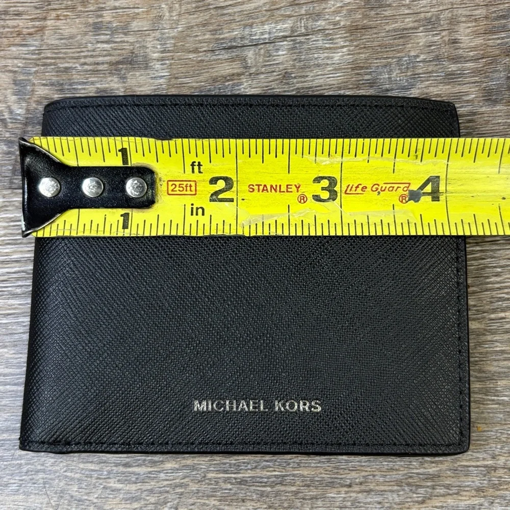 Michael Kors “Andy” Slim Billfold Wallet – Black Saffiano Leather – NWT